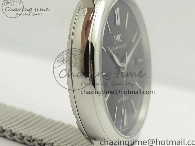 MIROTIME 0405 FastDry Portofino IW356501 SS V3 MK 1:1 Best Edition Black Dial On SS Mesh Bracelet MIYOTA 7195